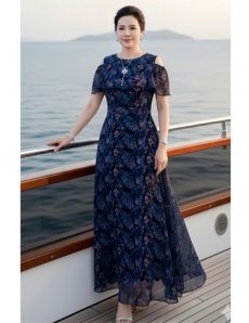 Đầm Maxi  Bông Đen - F031