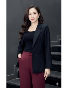 Áo khoác vest màu Đen - F133