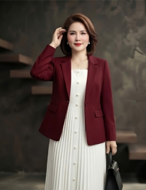 Áo khoác vest màu đỏ - F362