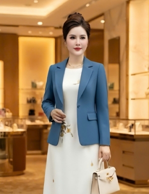 Áo khoác vest màu xanh  - F401
