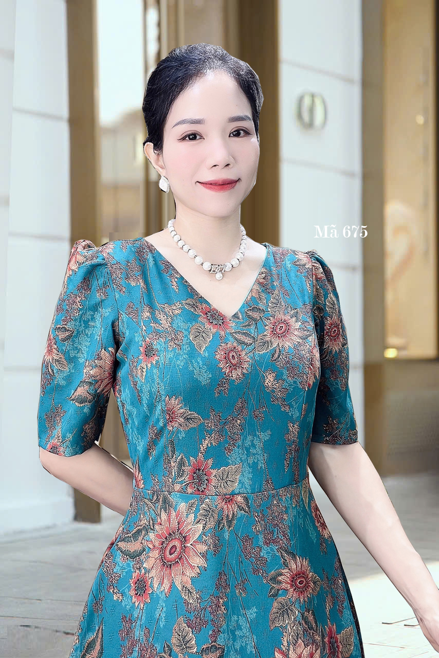 Dam xoe lua hoa anh nhu mau xanh e675-moi 3