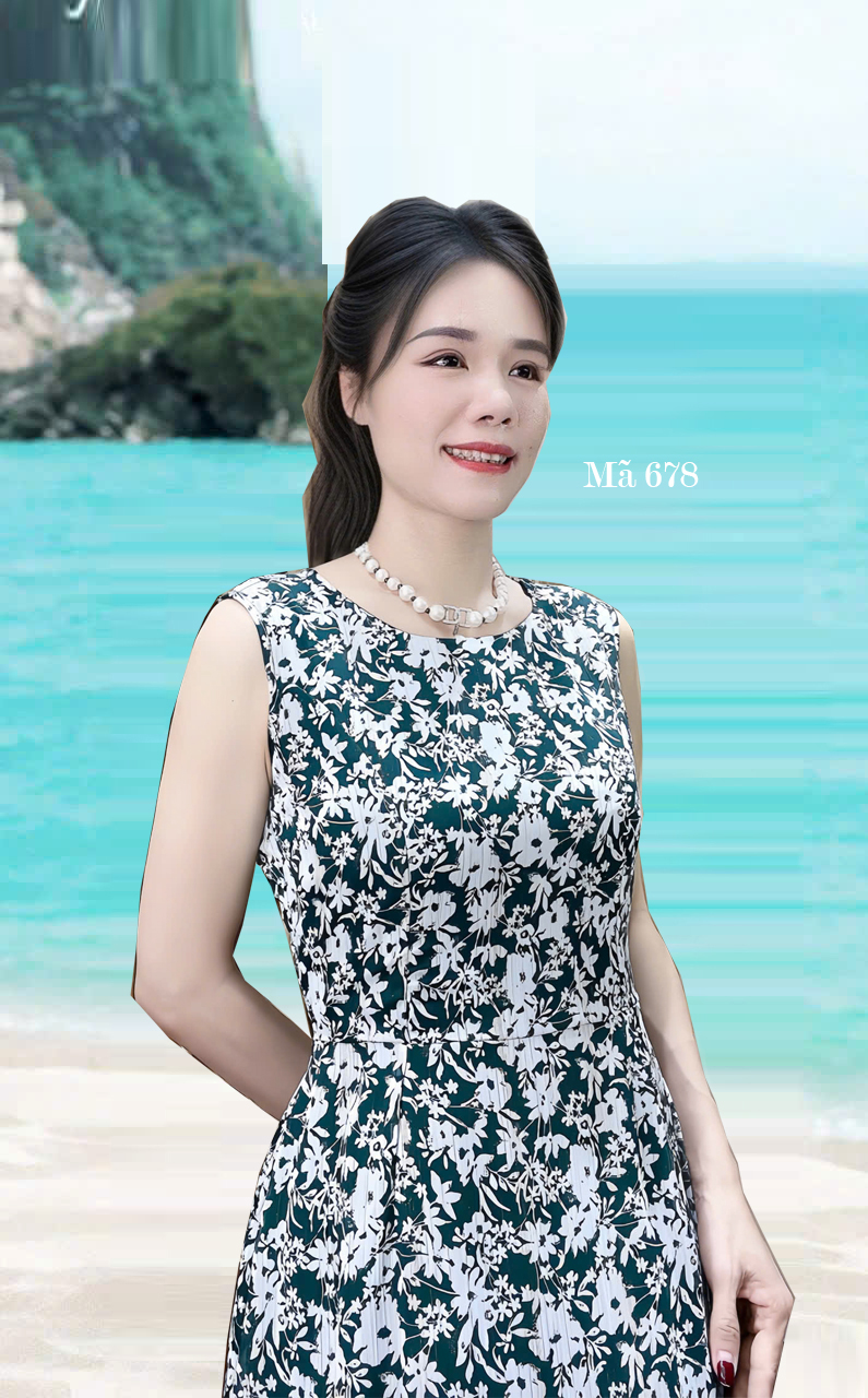 Dam voan tang sat tay nen mau xanh e678 5