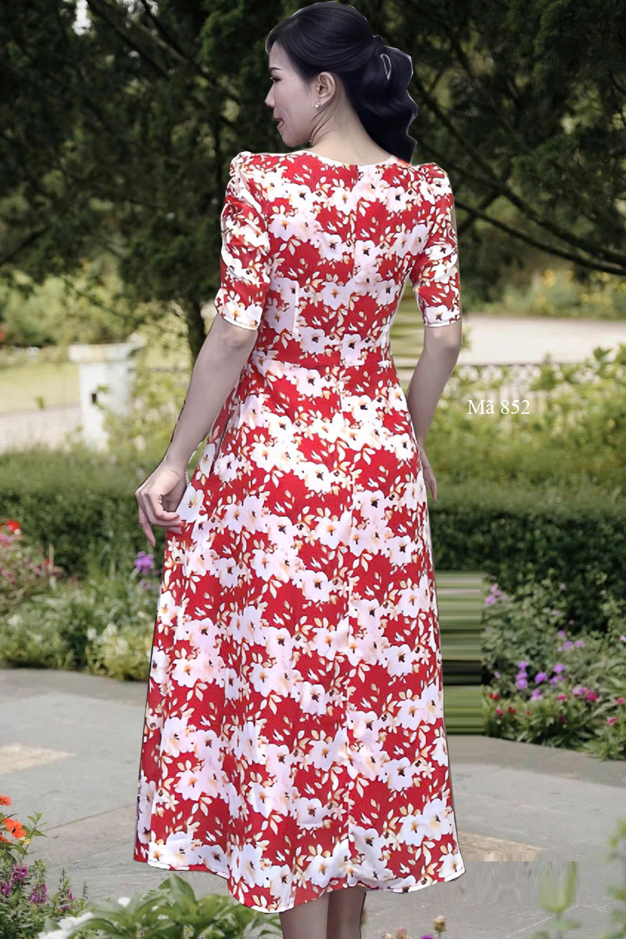 Dam voan xoe co vuong do e852 3