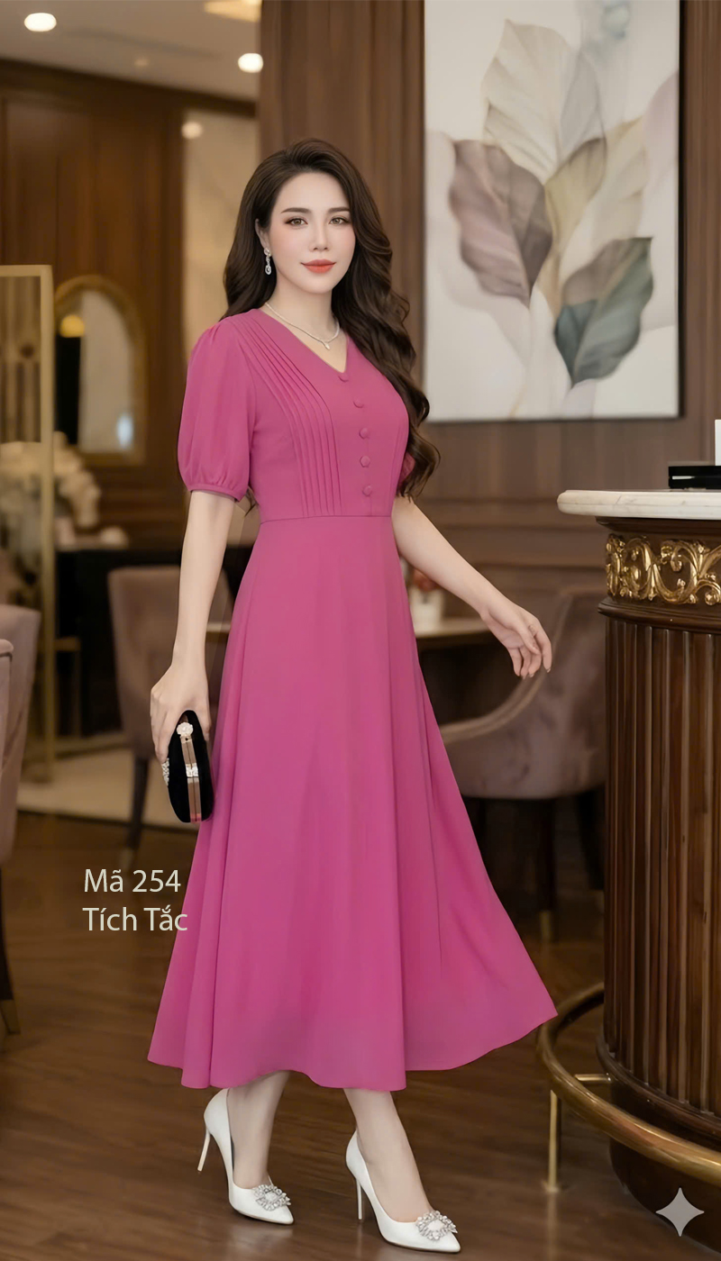 Dam voan xep ly nguc mau hong sen f254 2
