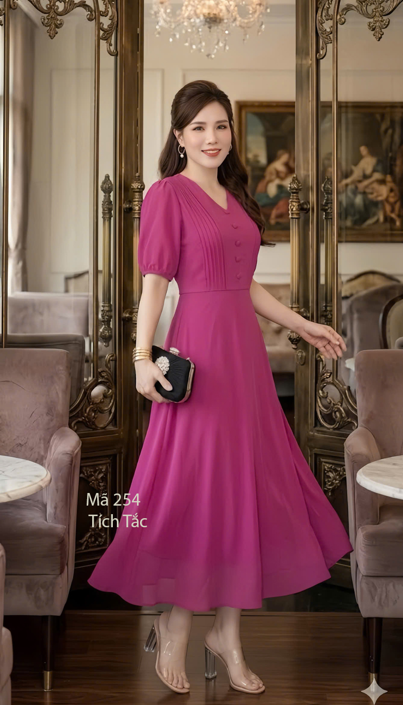 Dam voan xep ly nguc mau hong sen f254 5
