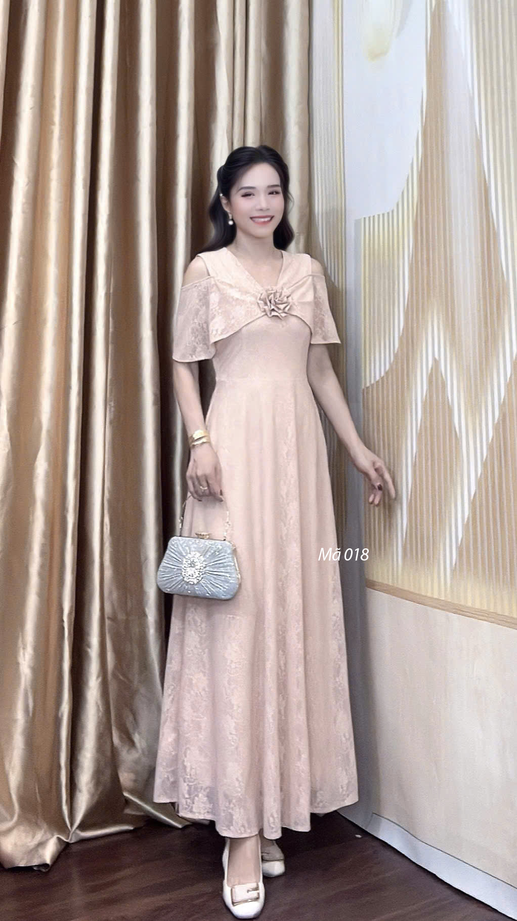 Dam maxi ren cao cap rot vai mau da f018 1