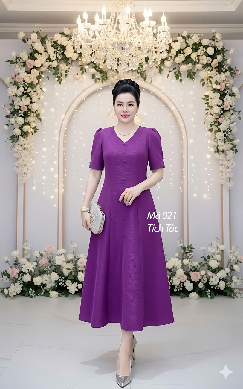 Dam co tim 8 manh mau hong tim f021 4