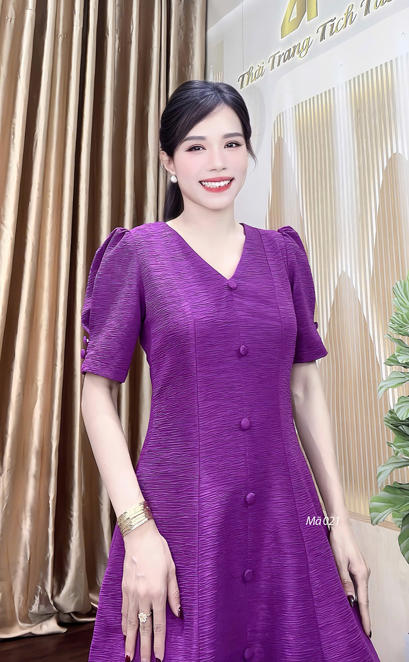 Dam co tim 8 manh mau hong tim f021 5