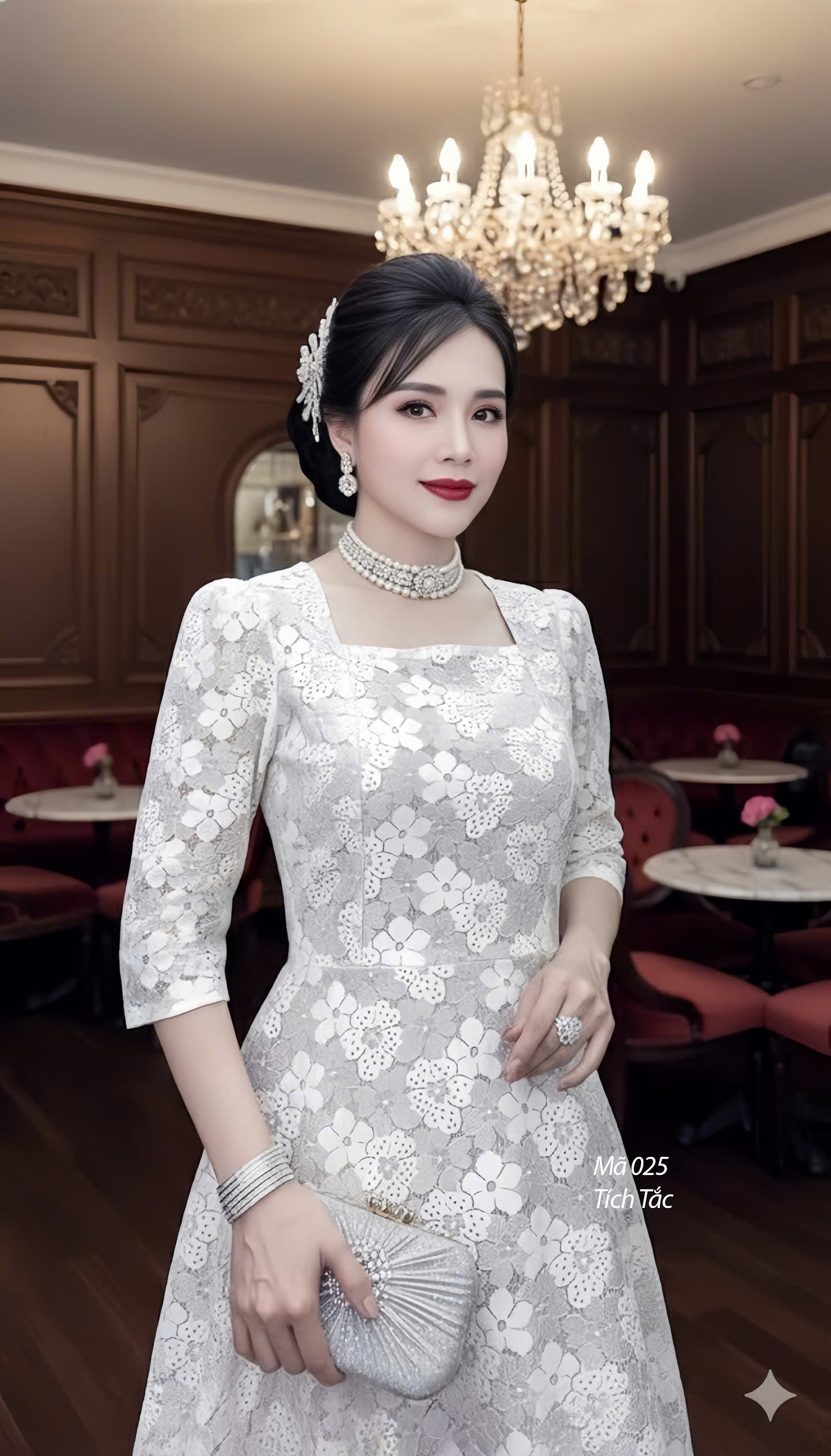 Dam ren xoe co vuong mau kem f025 3