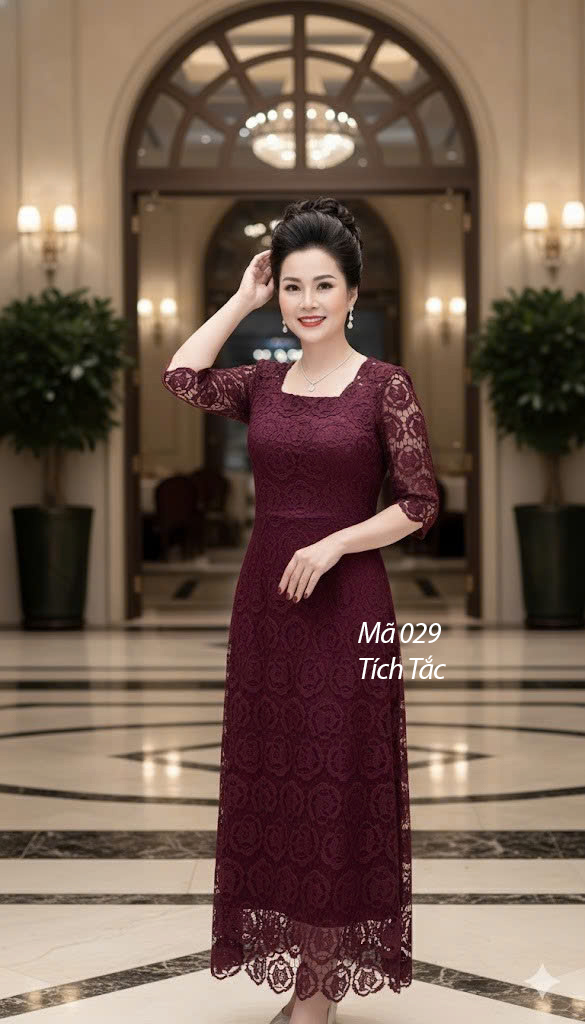 Dam ren noi co vuong mau do man f029 2