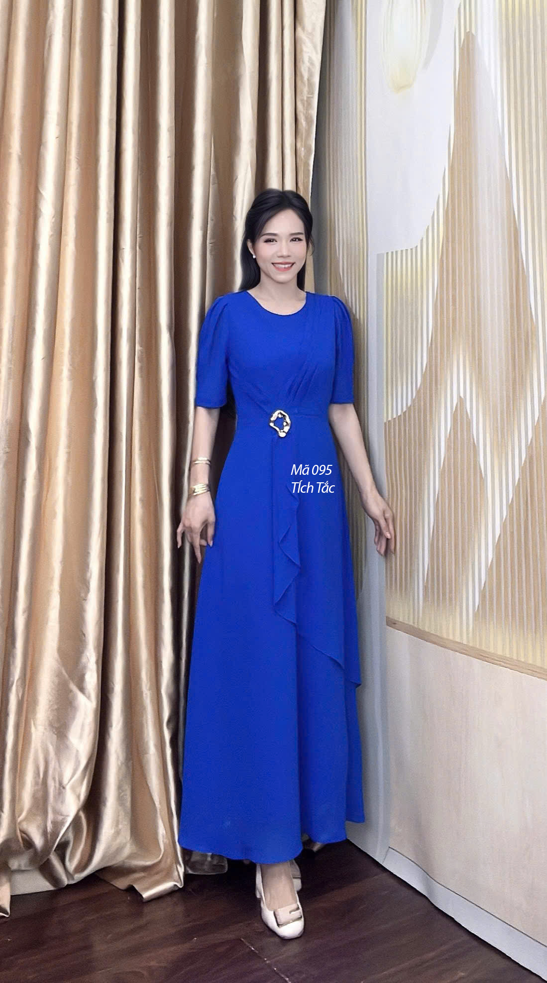 Dam maxi xep ly dap ta mau xanh coban f095 3