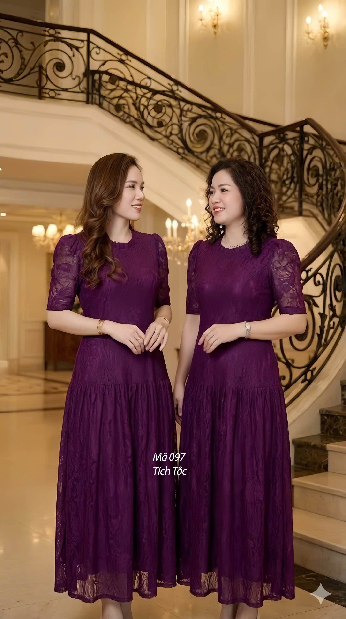 Dam ren co tron tang xoe mau tim cam f097 3