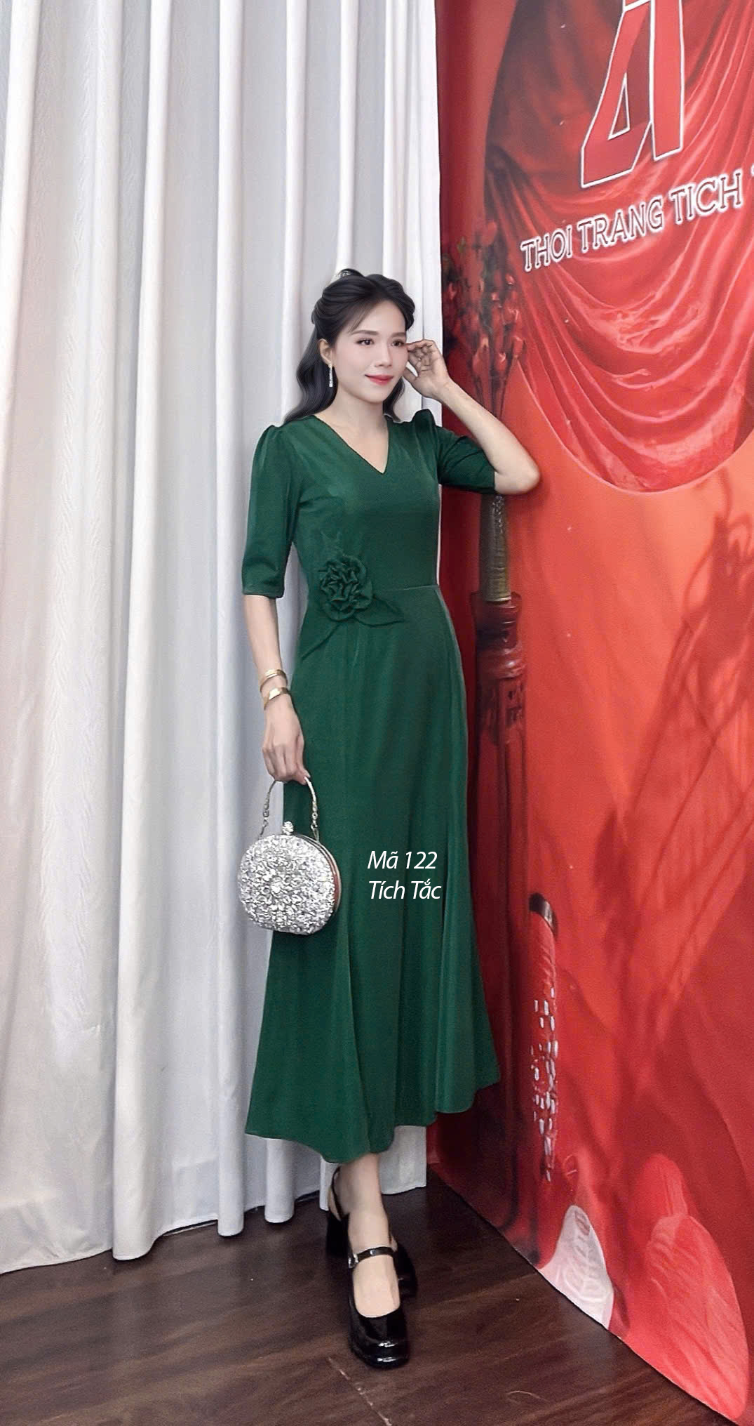 Dam duoi ca co tim co dinh bong mau xanh ve chai f122 2
