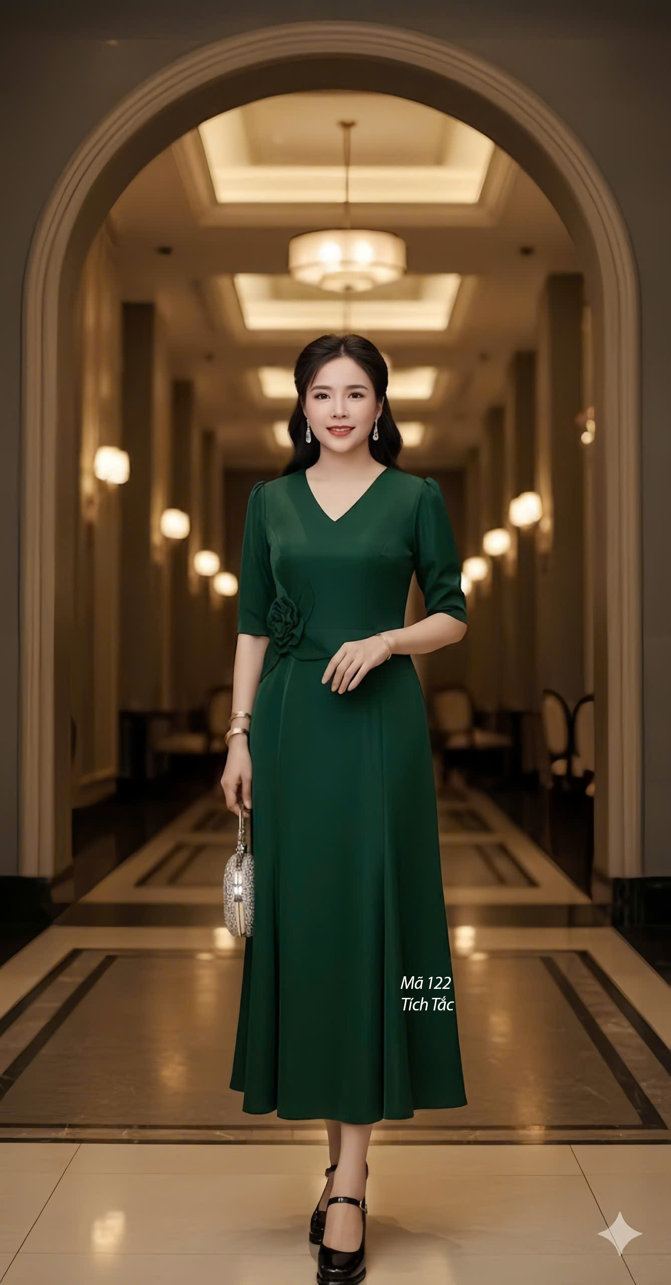 Dam duoi ca co tim co dinh bong mau xanh ve chai f122 6