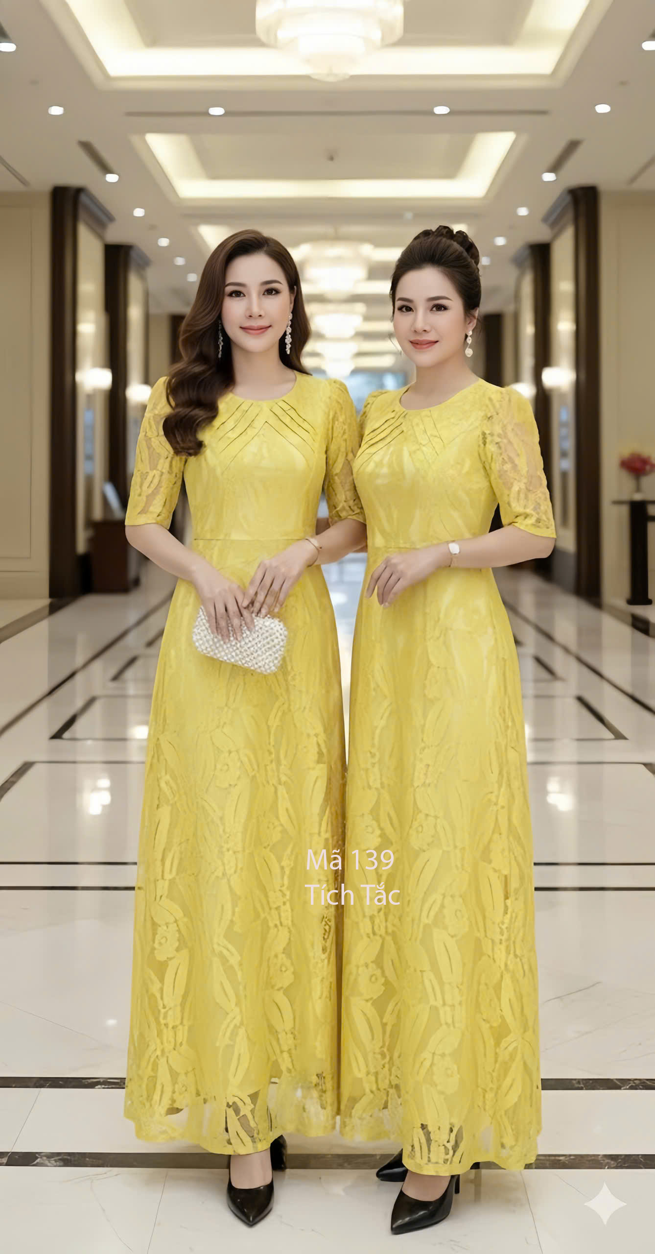 Dam ren maxi mau vang chanh co may xep ly f139 3