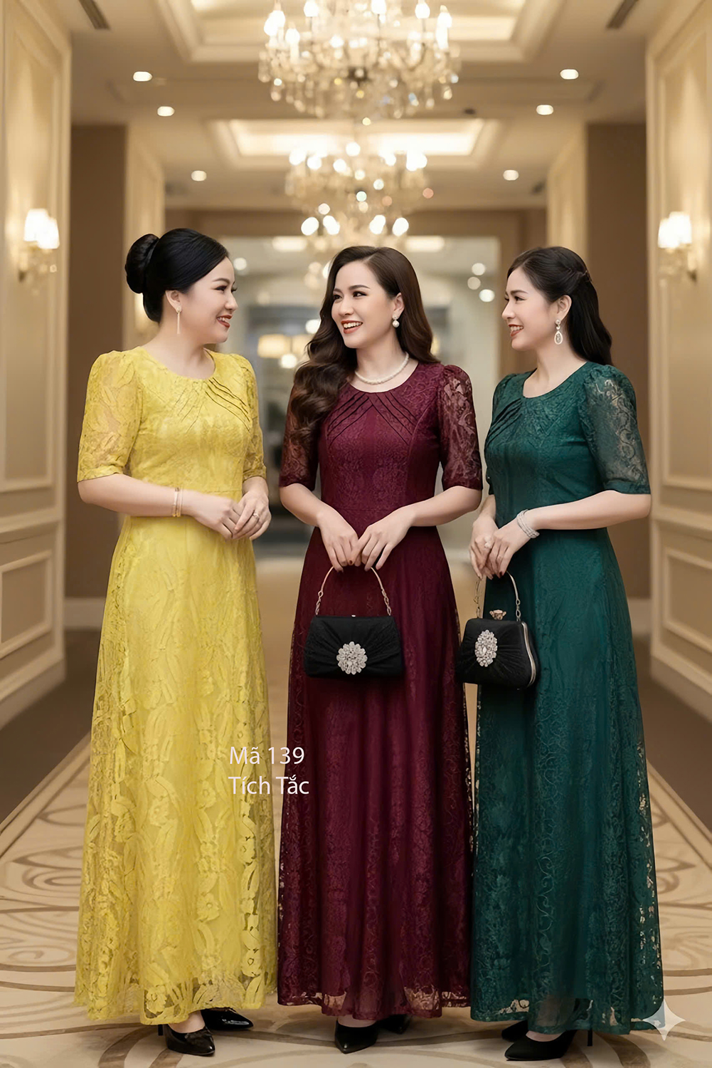 Dam ren maxi mau vang chanh co may xep ly f139 4
