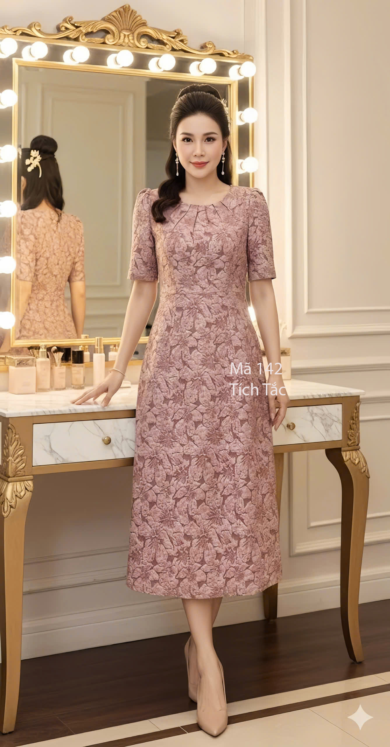 Dam gam hoa dang a mau hong f142 2