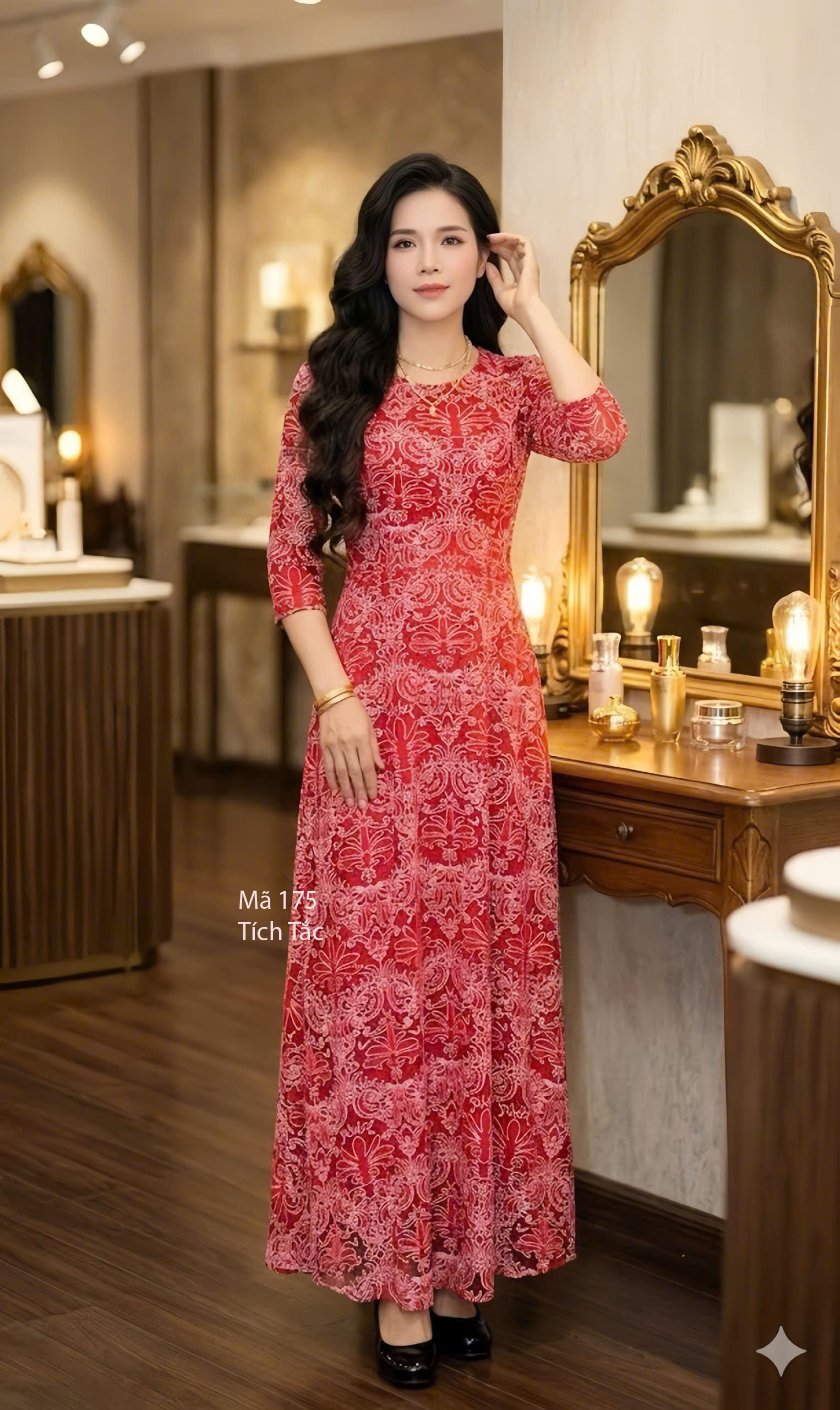 Dam ren luoi hoa tiet van noi mau do f175 5