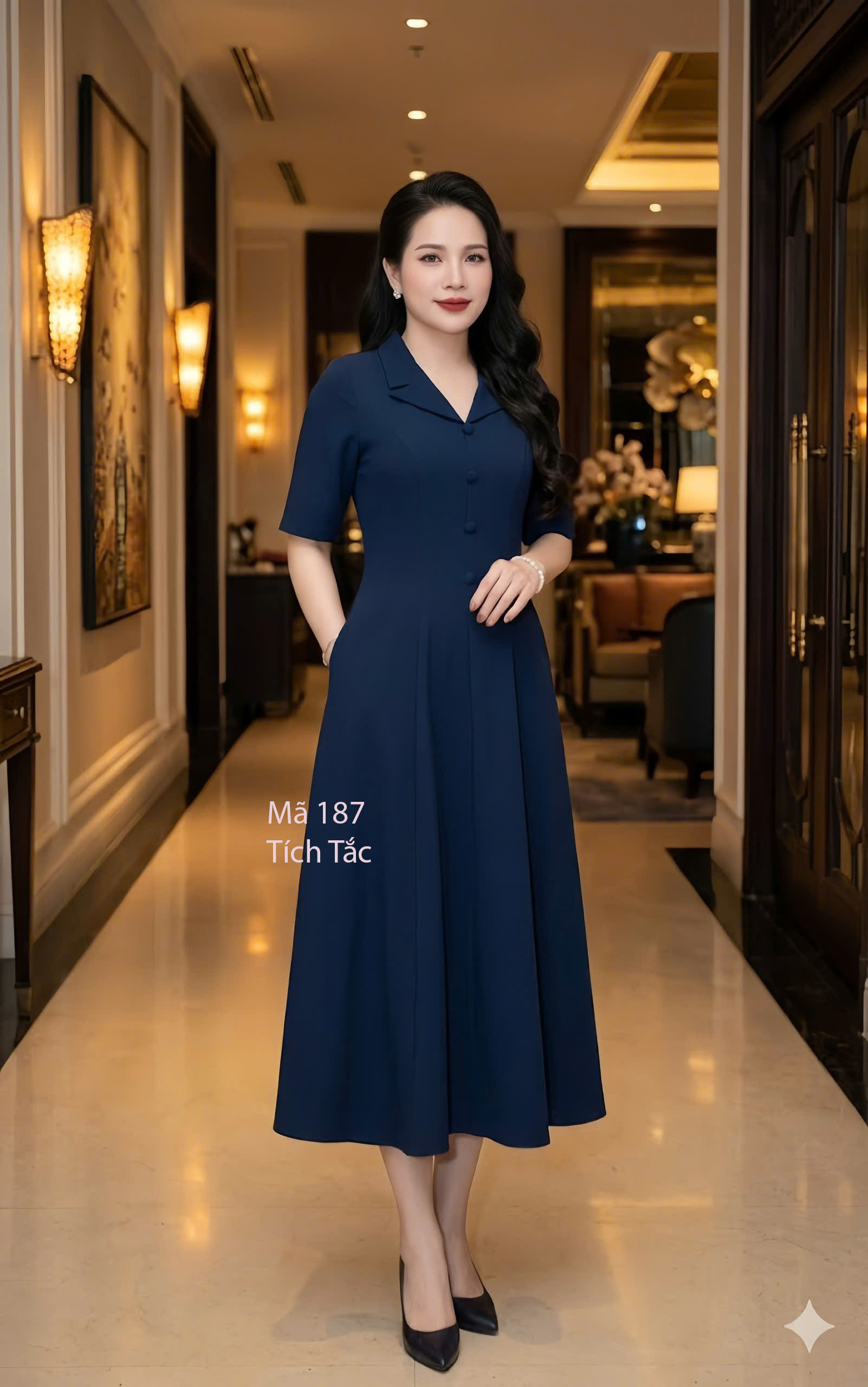Dam 8 manh co vest mau xanh den f187 11