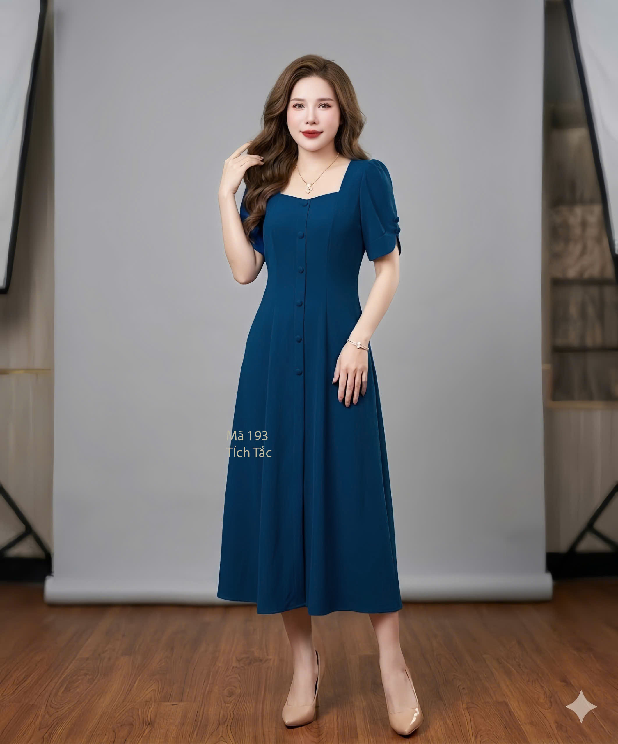 Dam 8 manh thun ha lan mau xanh co vit f193 6