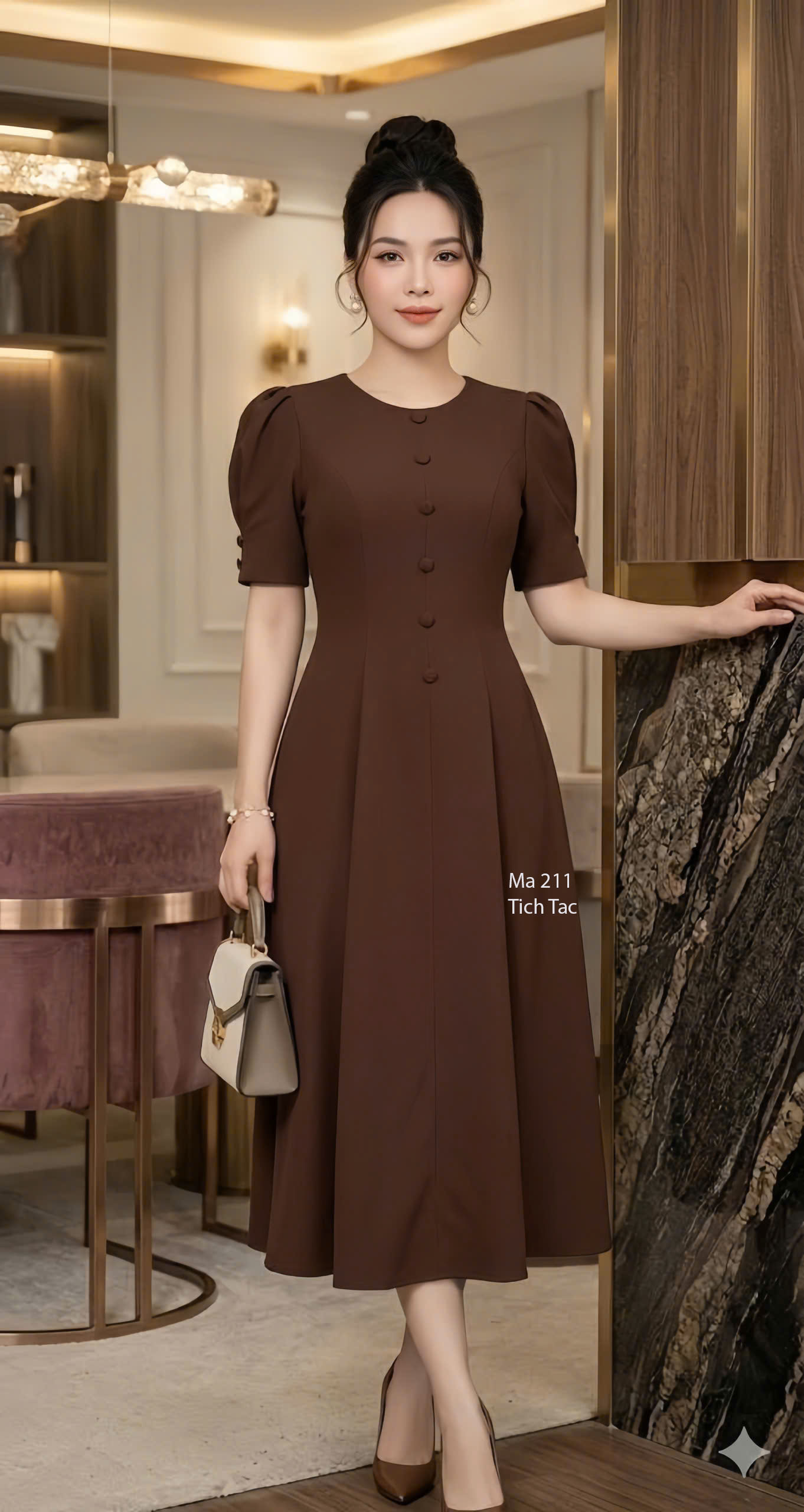 Dam 8 manh co tron 10 nut mau nau f211 3