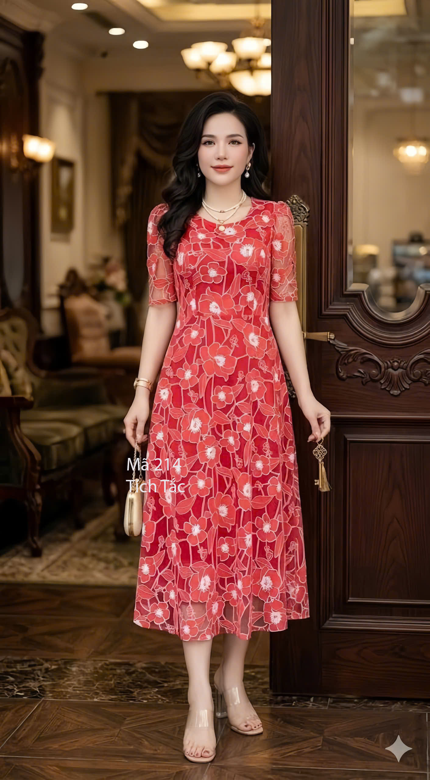 Dam ren luoi ep hoa hoa tiet van noi mau do f214 6