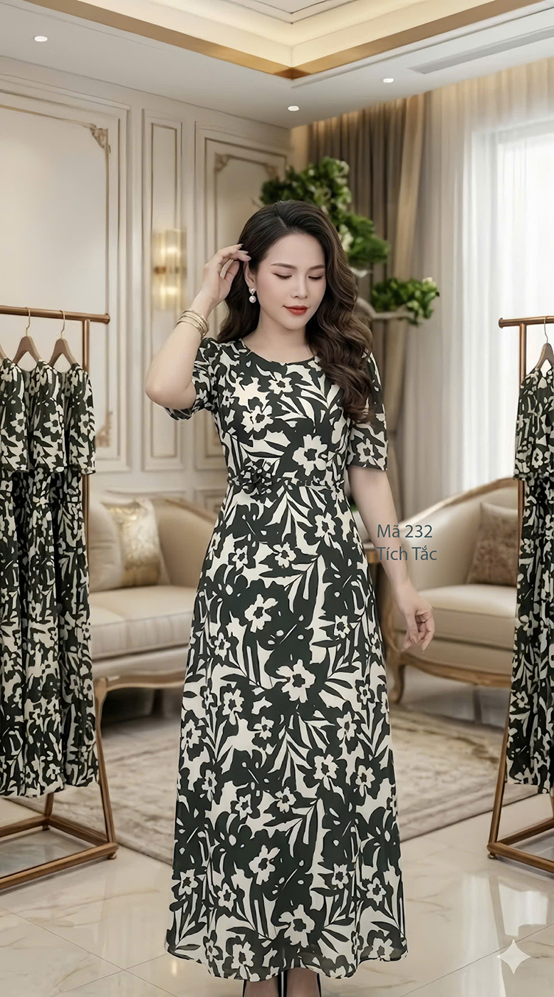 Dam maxi lua hoa reu dam den f232 7