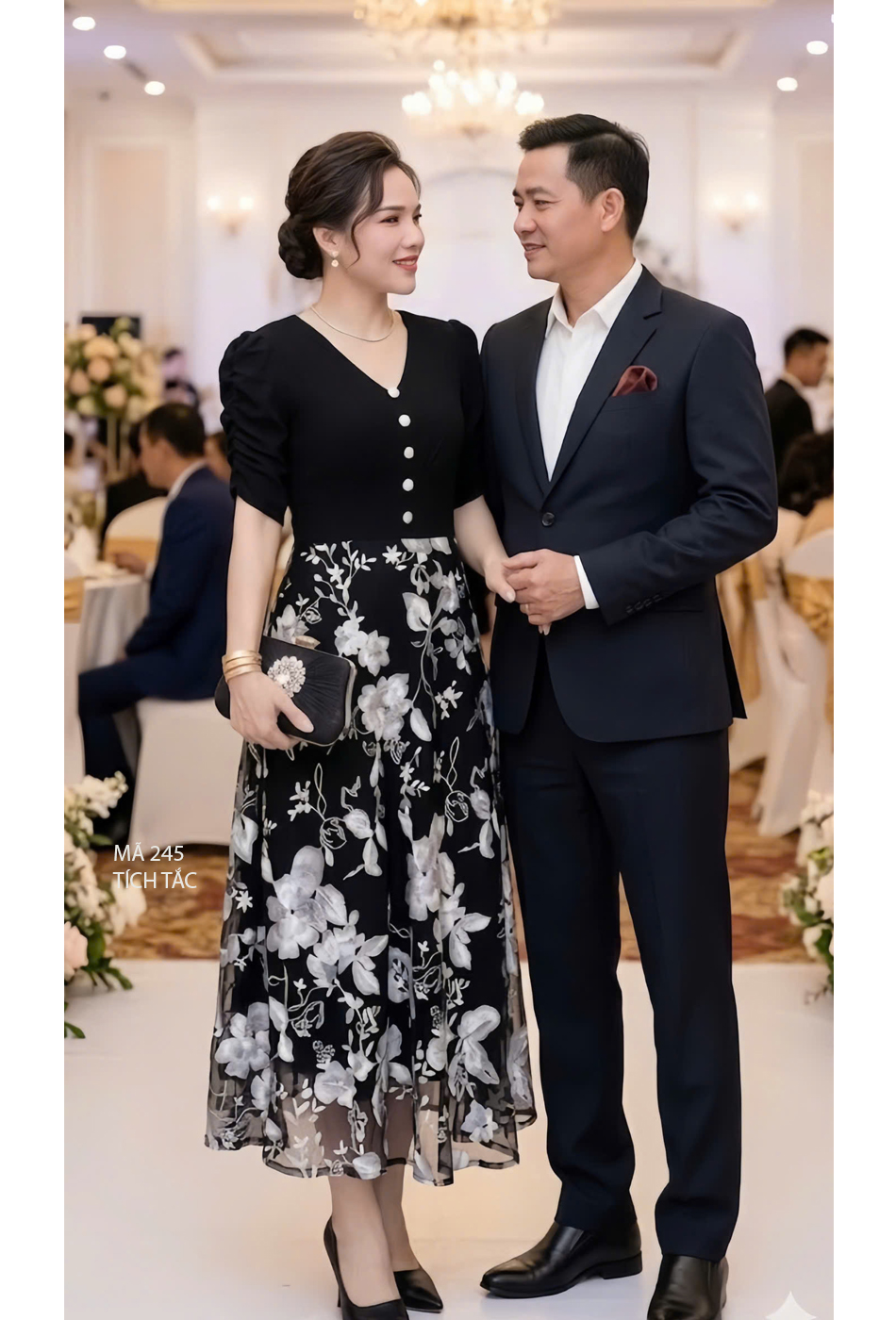 Dam voan phoi ren theu hoa trang nen den f245 3