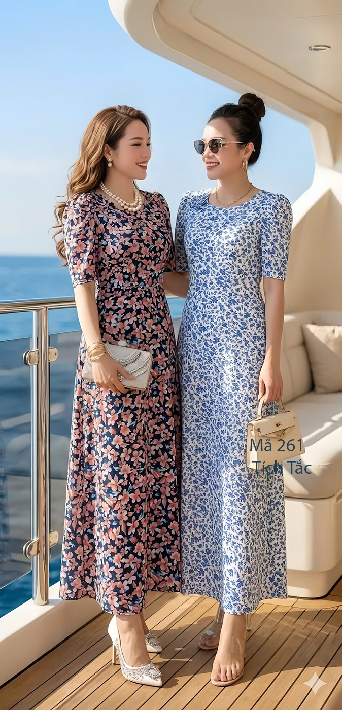 dam-maxi-261-trang-hoa-xanh 7