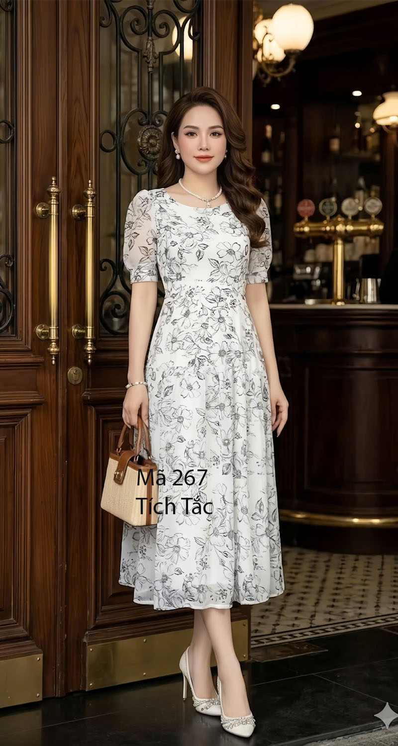 Dam voan co tron tang xoe mau trang f267 2