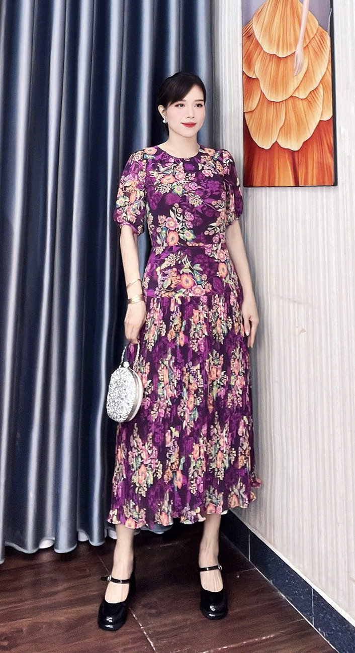 Dam dap ly hoa tiet co xep ly mau tim f281-trang