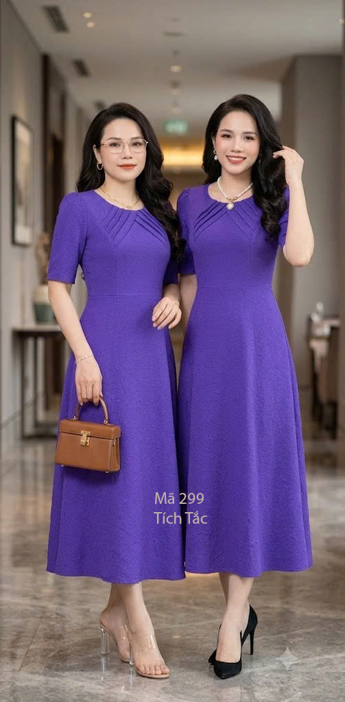 Dam cotton van gam hoa mau tim f299 4
