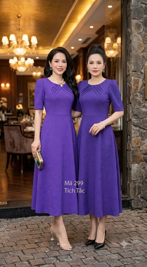 Dam cotton van gam hoa mau tim f299 6