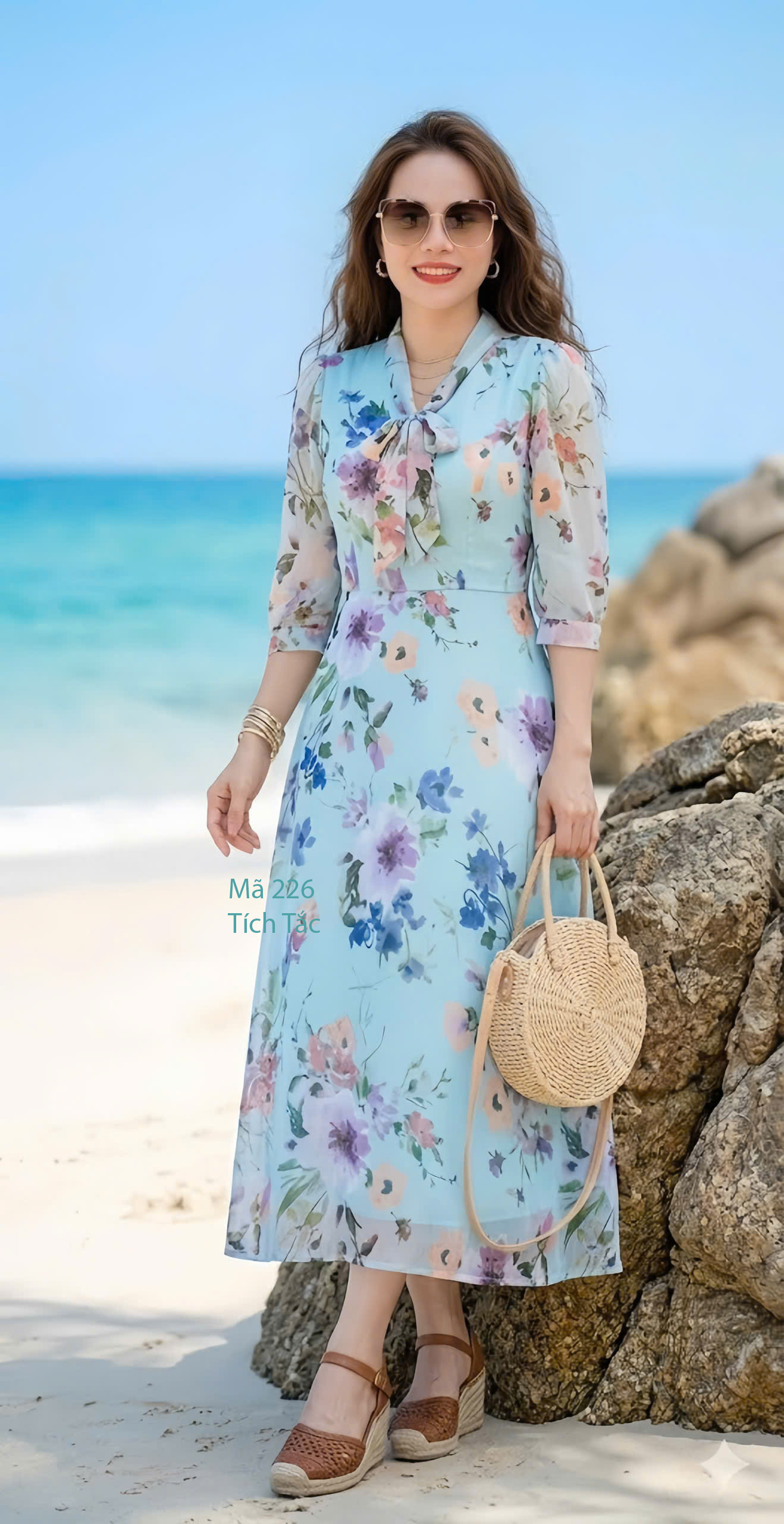 Da m xo e voan bong cot no ma u xanh bien f226 1