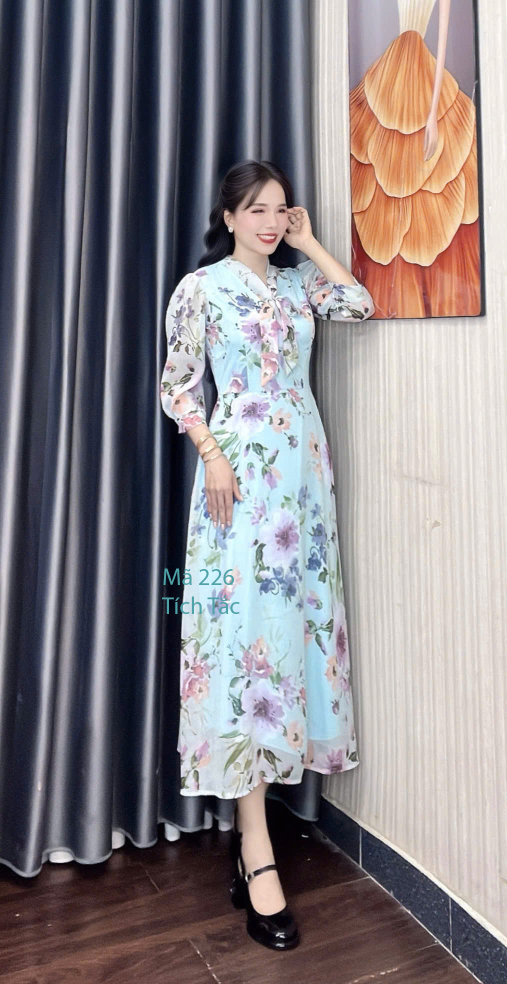 Da m xo e voan bong cot no ma u xanh bien f226 3