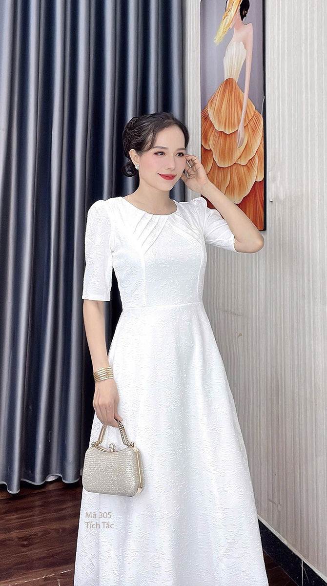 Dam cotton van gam hoa mau trang f305 9