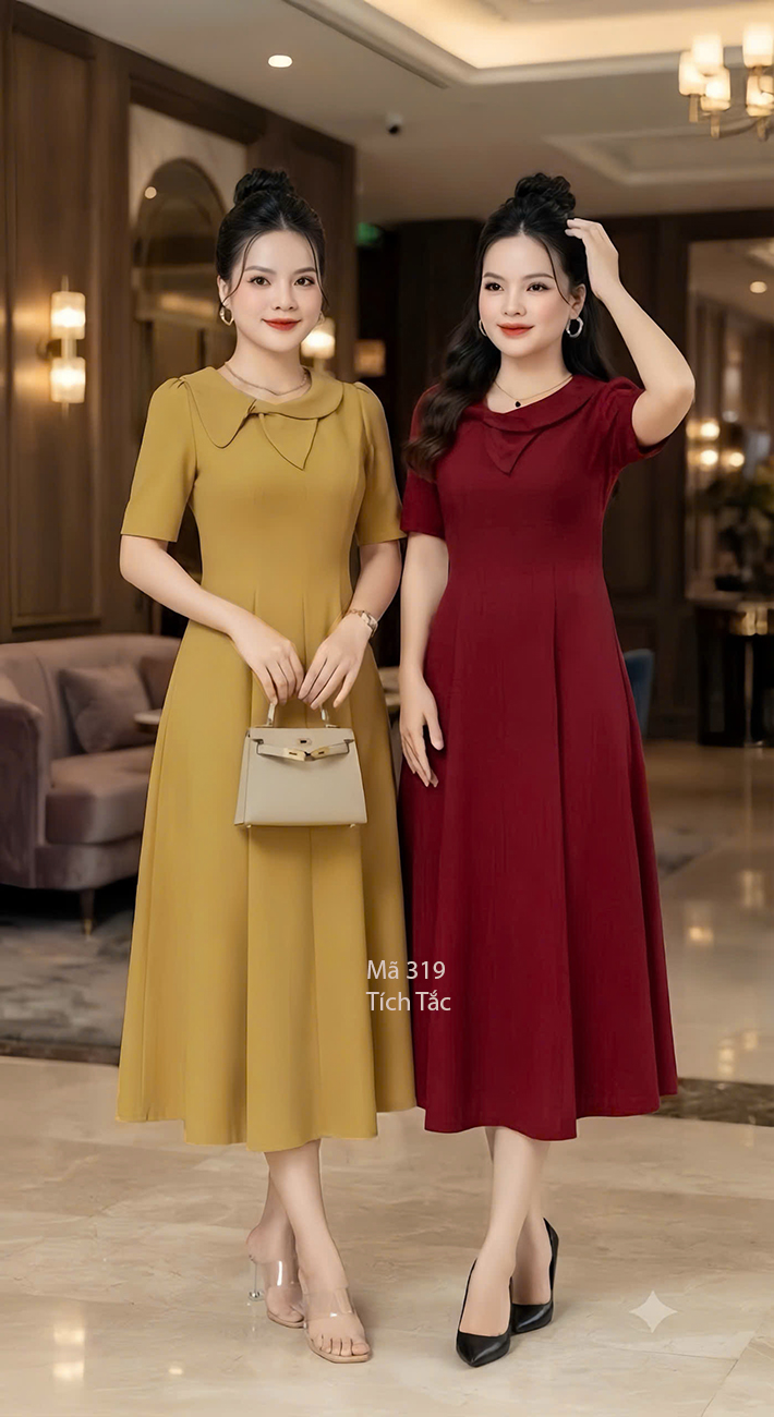 Dam co no mau vang dua cai dang xoe f319 6