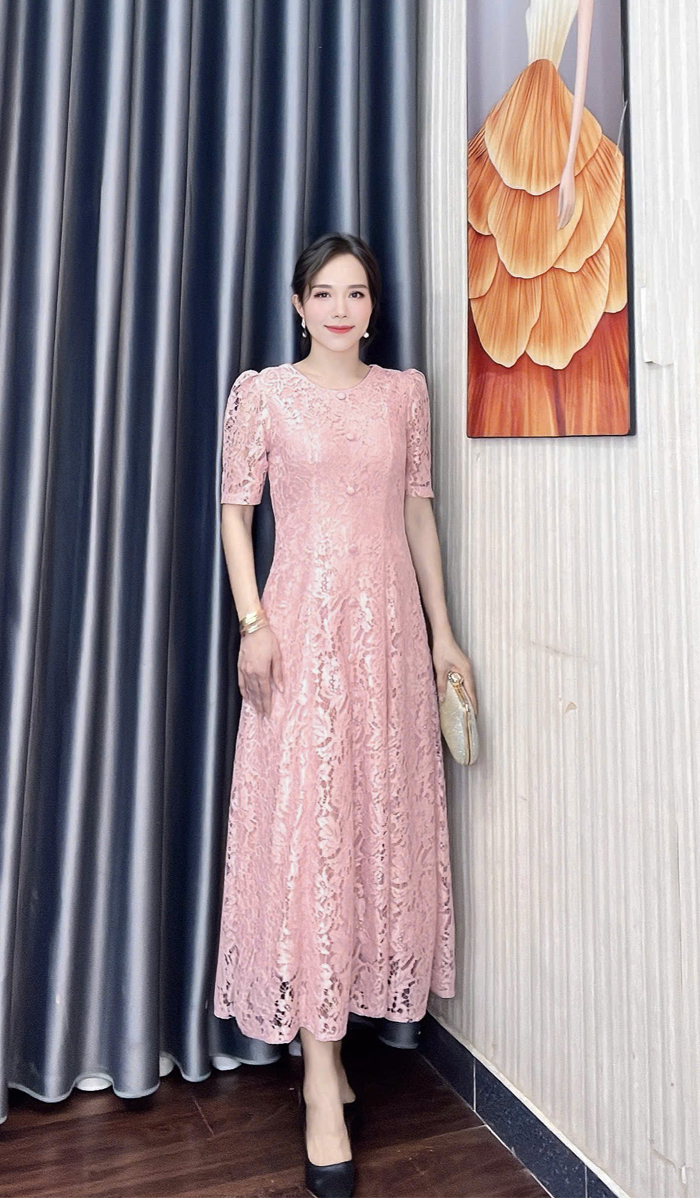 Dam ren 8 manh co tron mau hong f321 5