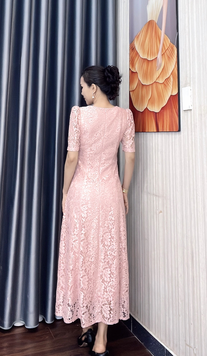 Dam ren 8 manh co tron mau hong f321 8