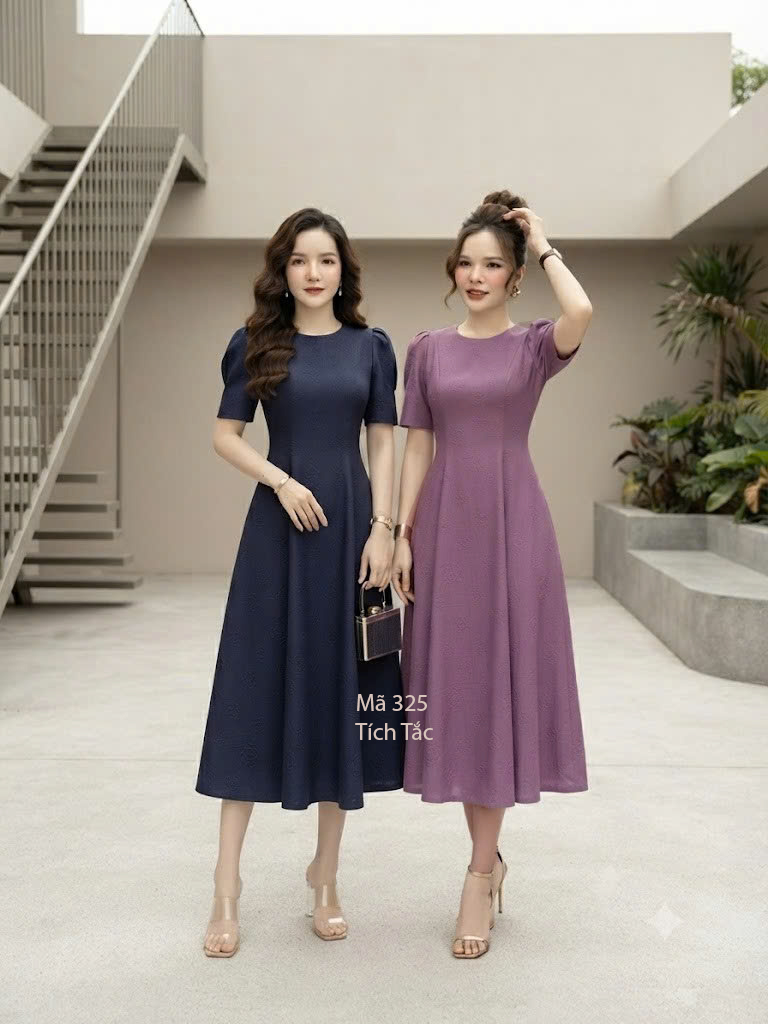 Dam 8 manh co tron hoa noi mau hong tim f325 8