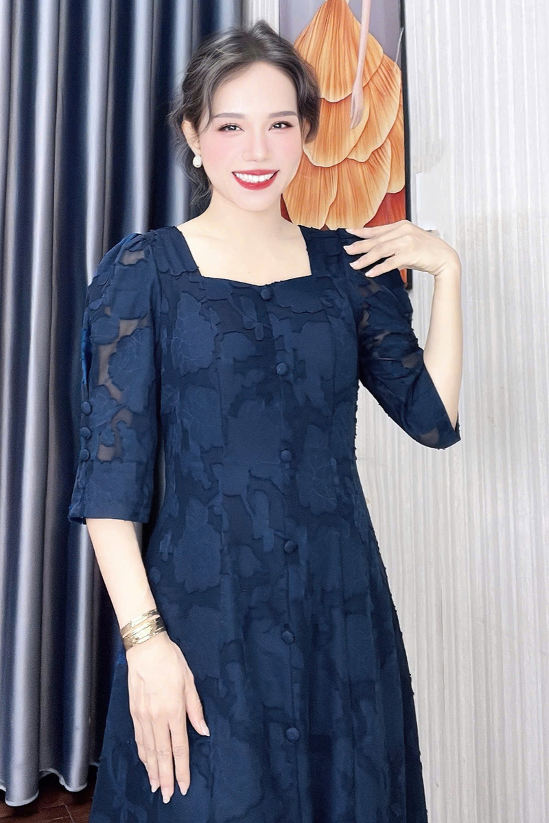 Dam 8 manh to theu co vuong mau xanh den f329 6