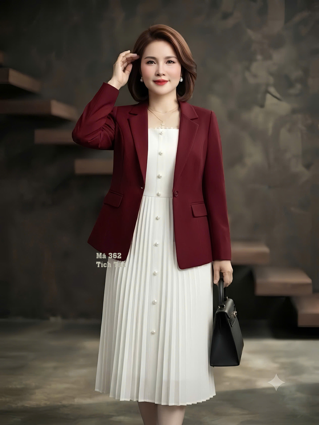Ao khoac vest mau do f362 2