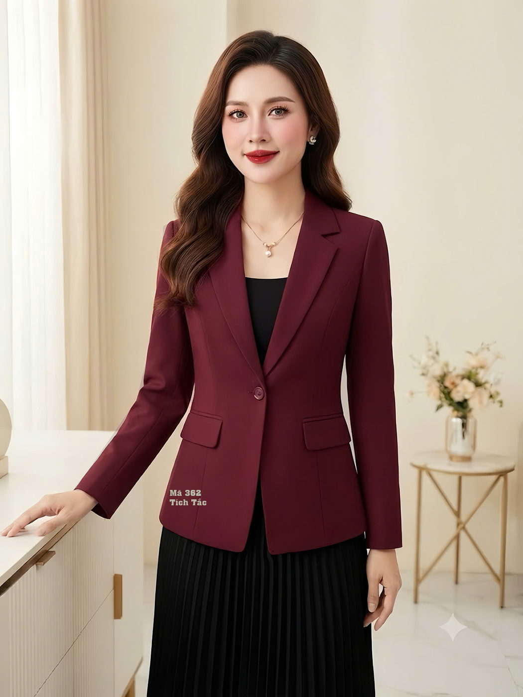 Ao khoac vest mau do f362 3