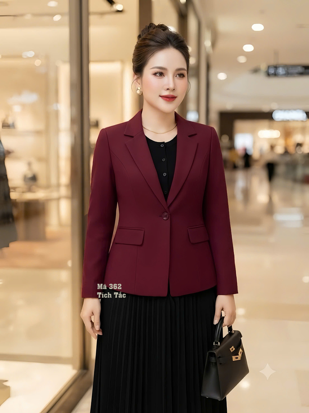 Ao khoac vest mau do f362 6