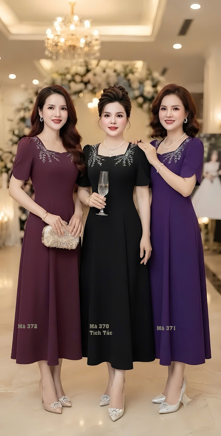 Dam co vuong ket cuom mau den f370 8