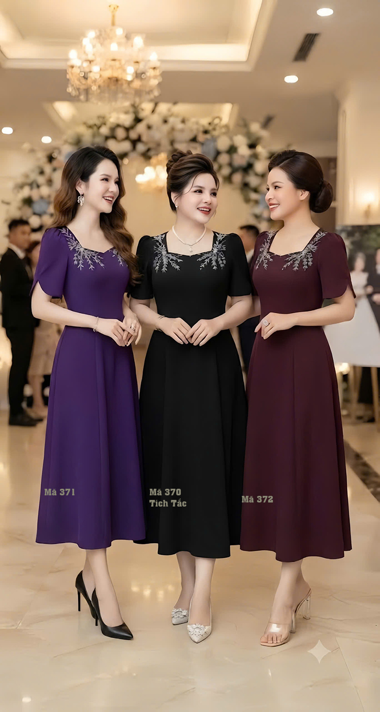 Dam co vuong ket cuom mau tim f371 7